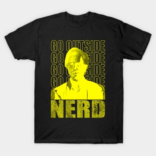 vintage yellow - Go Outside Nerd T-Shirt